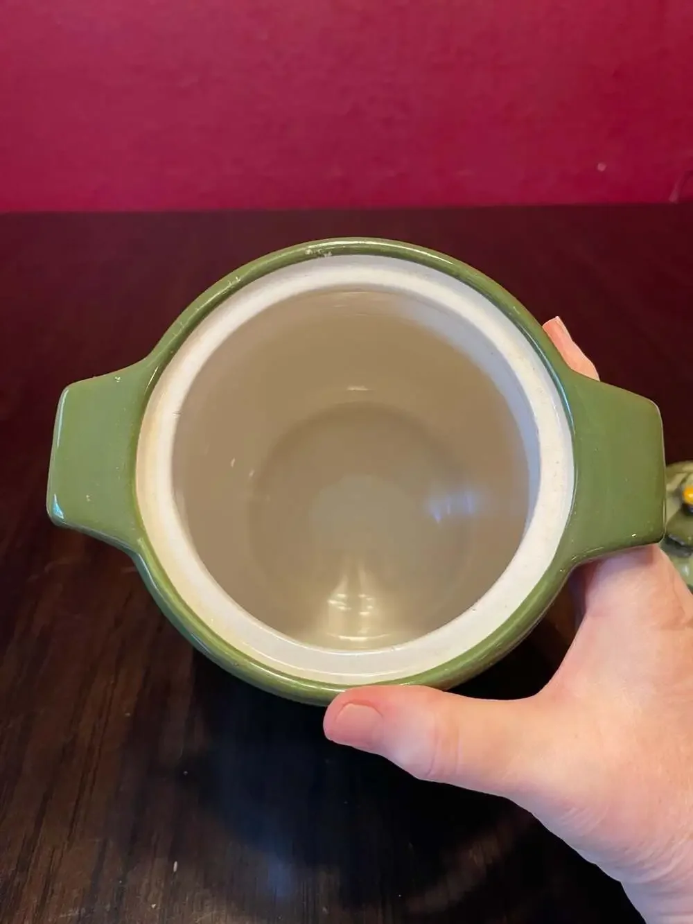 Temp-tations Old World Green Chicken Hen Mini Baker Canister Bowl with Lid